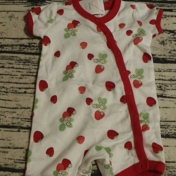 Gymboree So Berry Cute Strawberry Romper One-Piece Size 0-3 or 3-6 month Choice - Picture 1 of 3